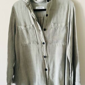 Zara Woman Light Beige Button-Up Shirt